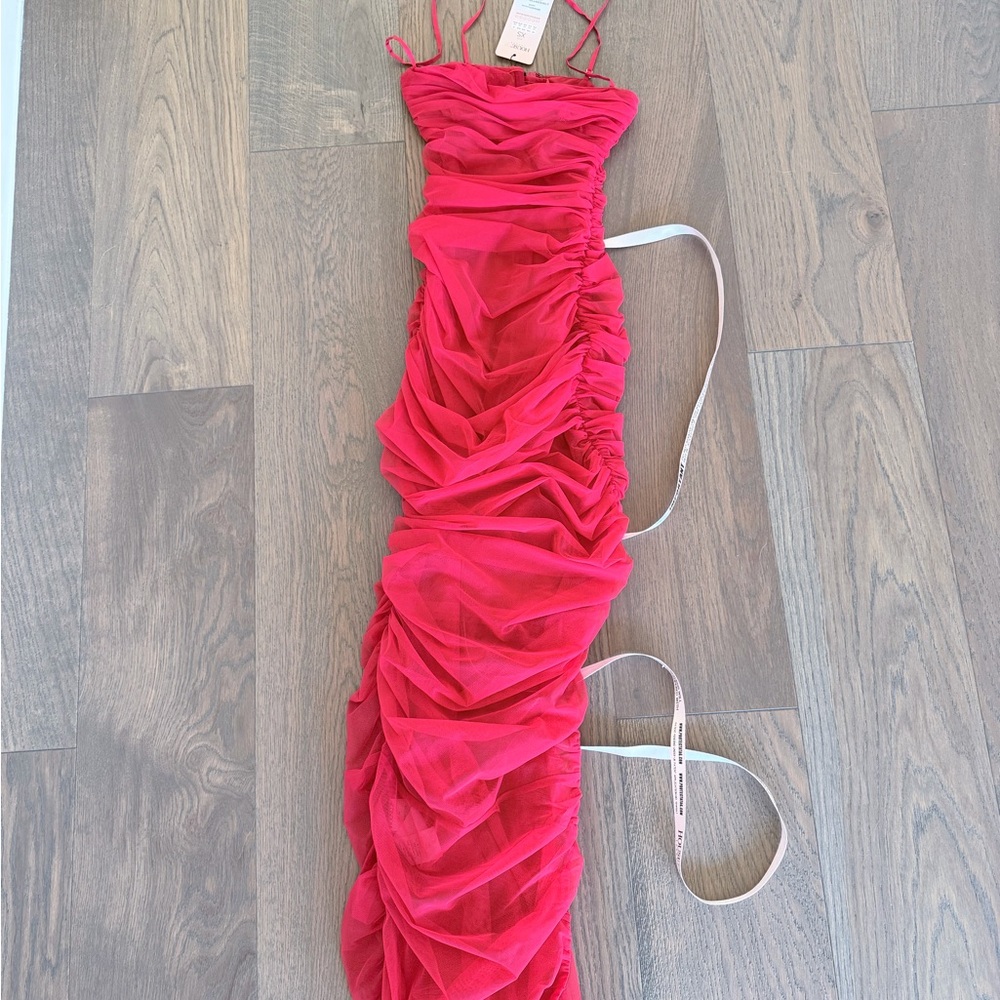House of CB red Organza dress